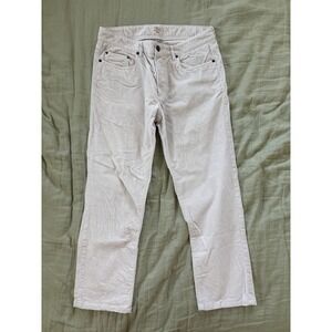 Faherty Stretch Corduroy Pants Men's Sz 31 White Winter Tundra 5 Pocket Straight